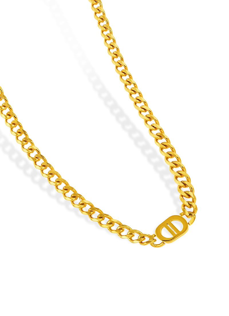 Cuban Plate Necklace