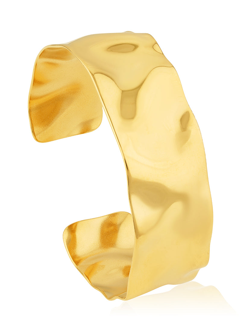 Golden Wave Cuff Bracelet