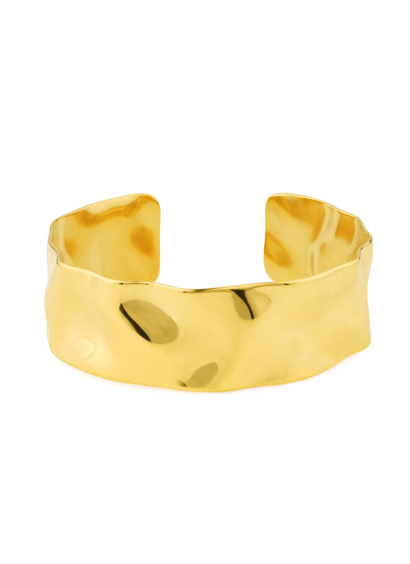 Golden Wave Cuff Bracelet