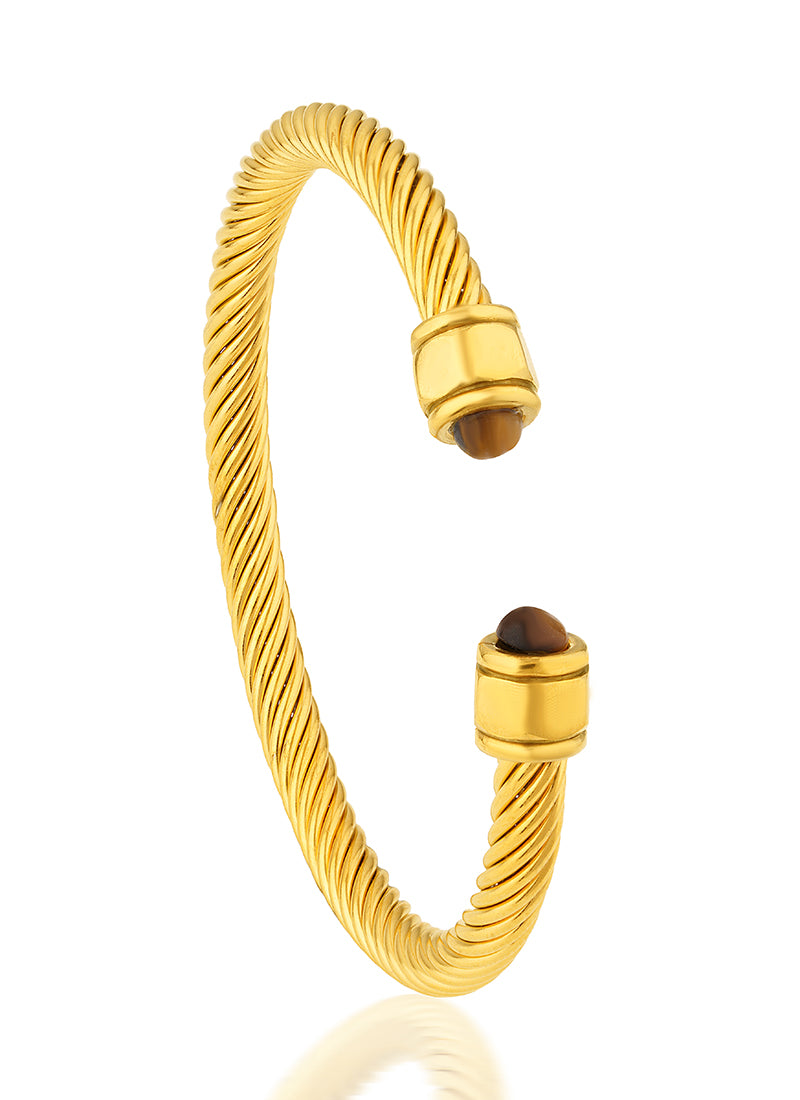Golden Coil Cuff Bangle