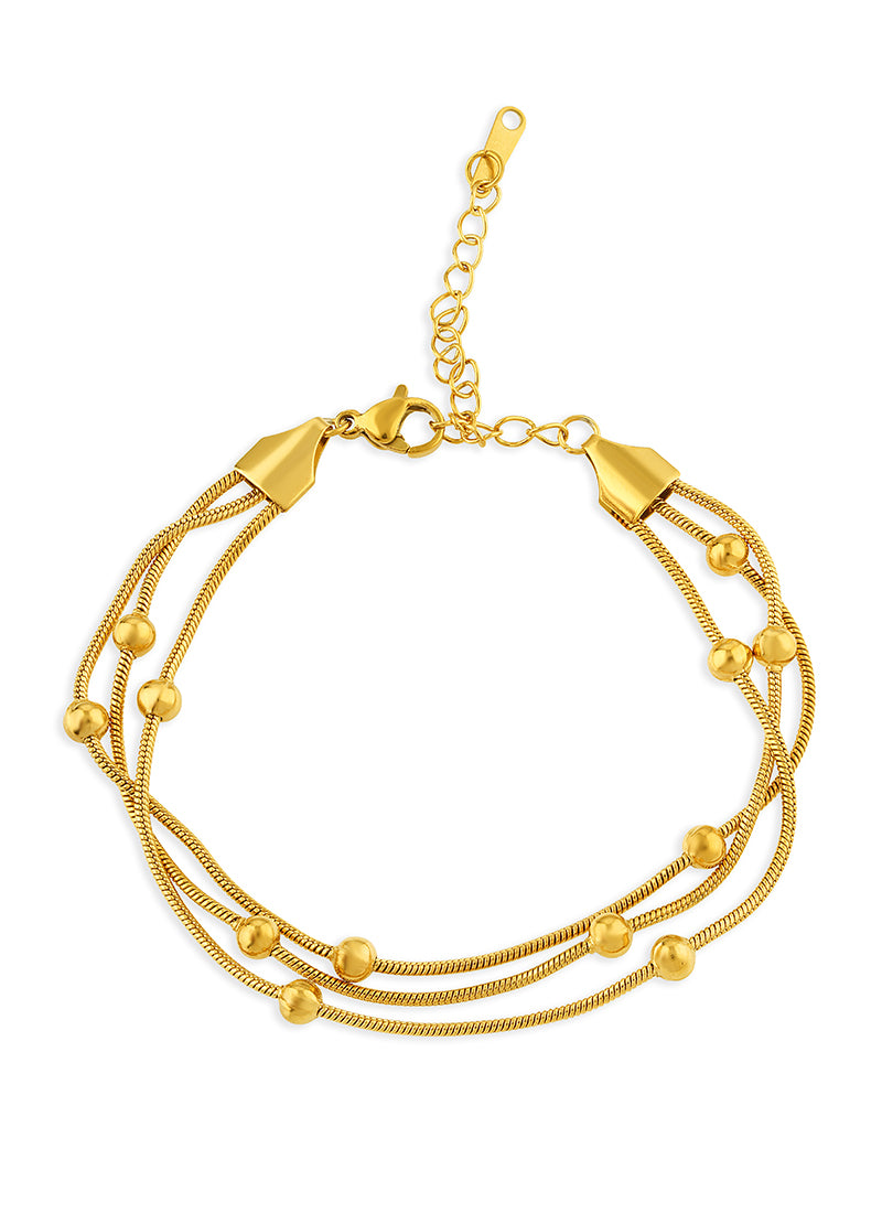 Golden Gleam Bead Bracelet:BYOS