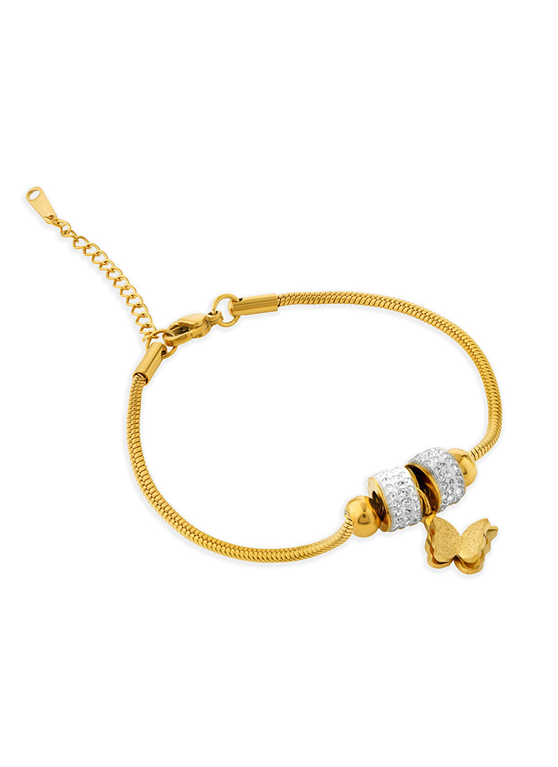 Golden Butterfly Charm Bracelet