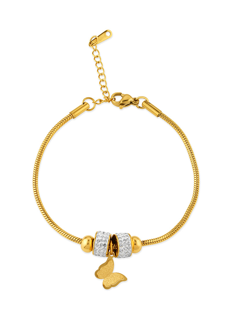 Golden Butterfly Charm Bracelet