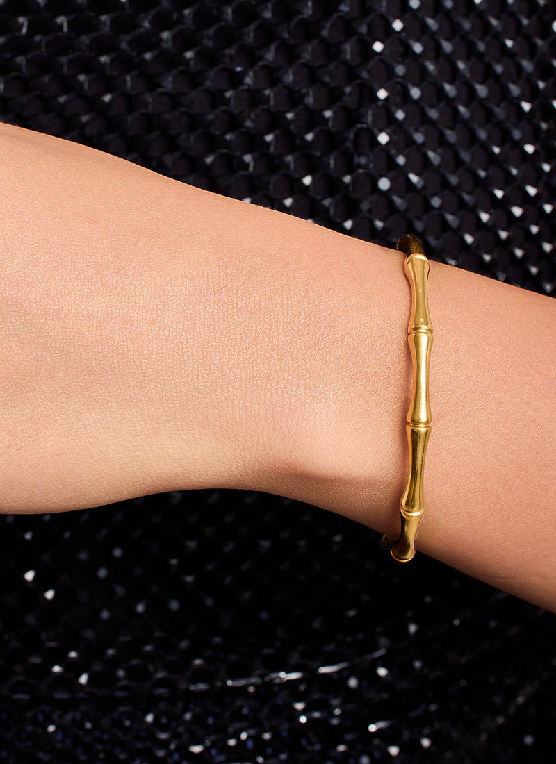 Golden Bamboo Cuff Bracelet