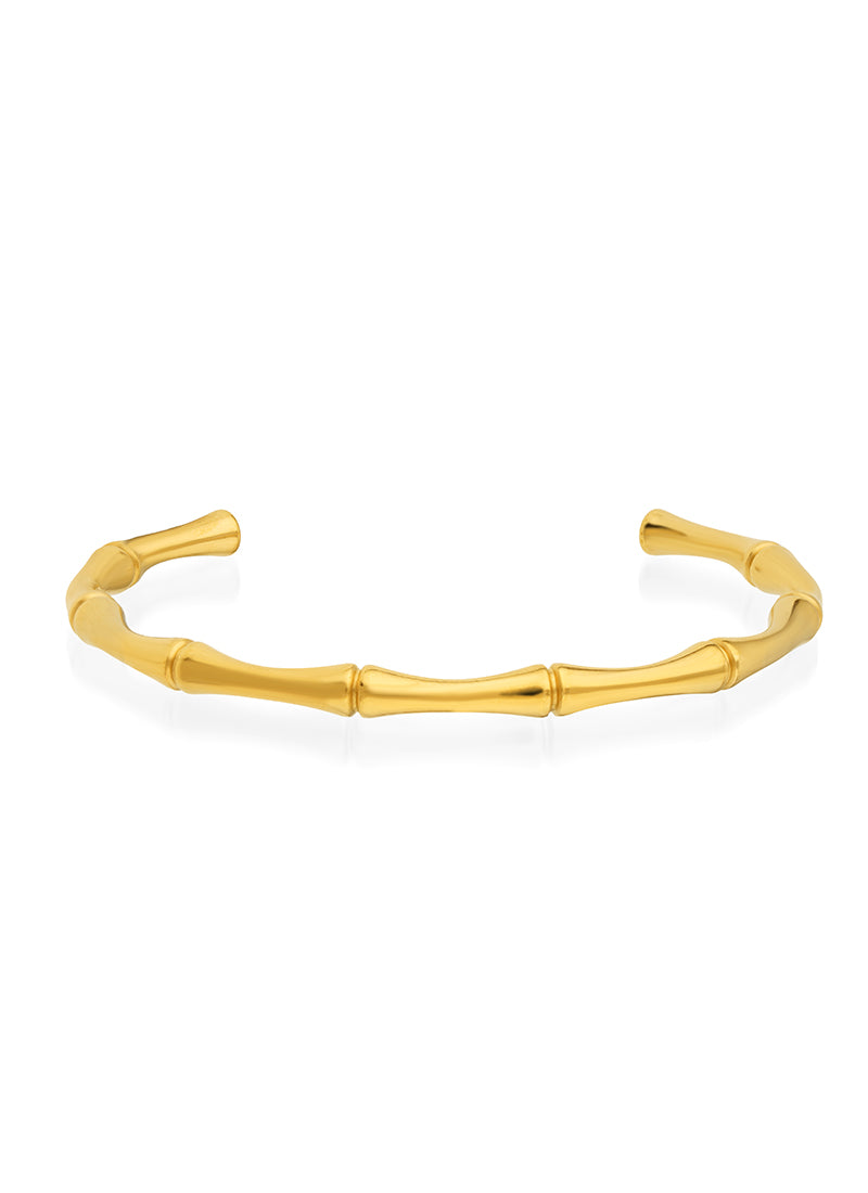 Golden Bamboo Cuff Bracelet