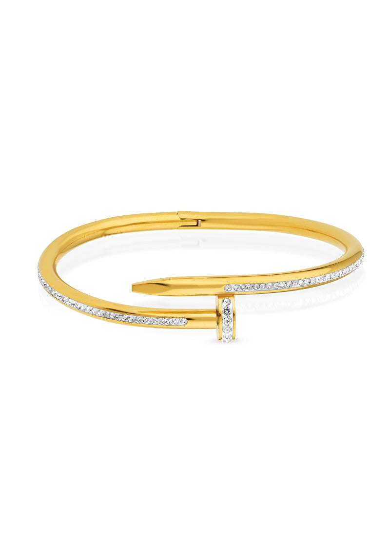 Sparkling Nail Bangle Bracelet