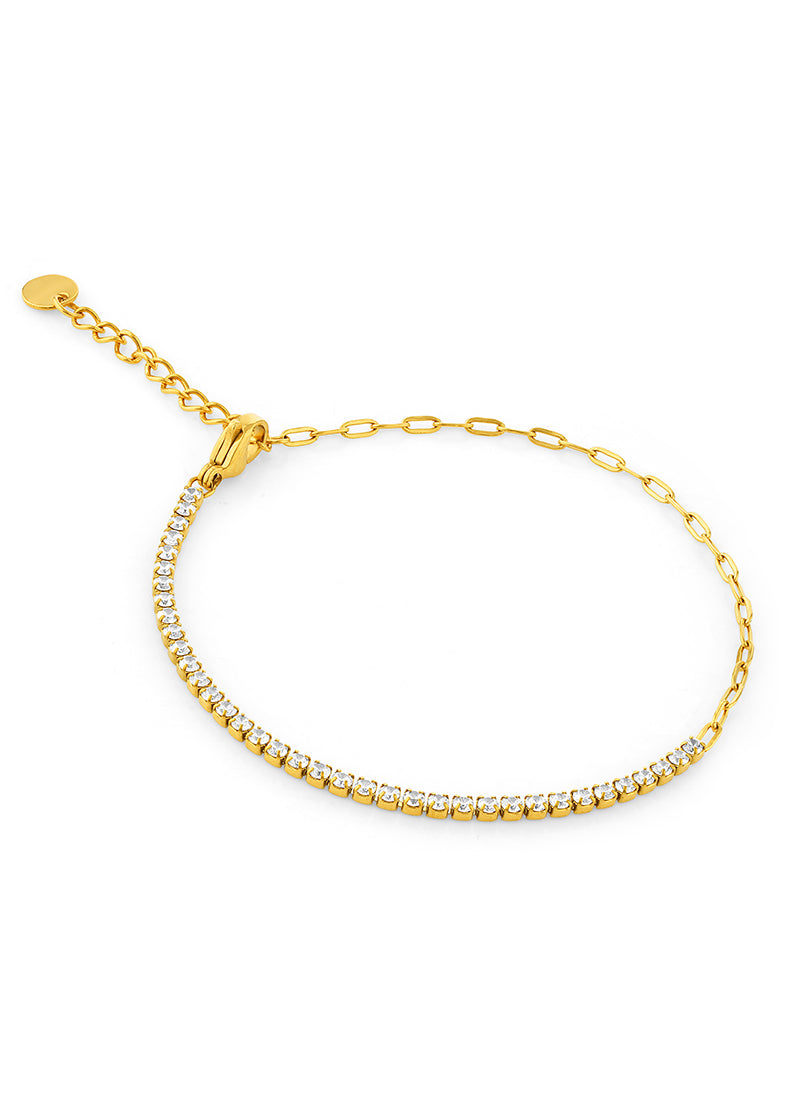 Half Chain Tennis Bracelet