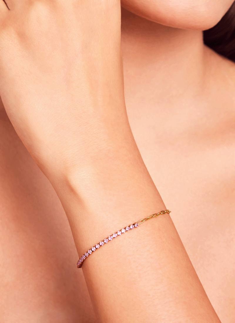 Half Chain Tennis Bracelet