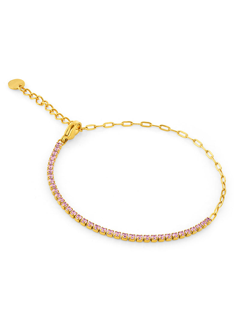 Half Chain Tennis Bracelet