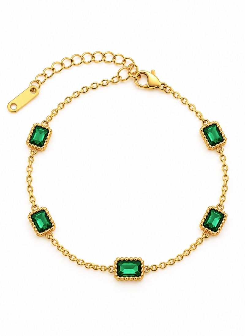 Emerald Spark Bracelet:Gold