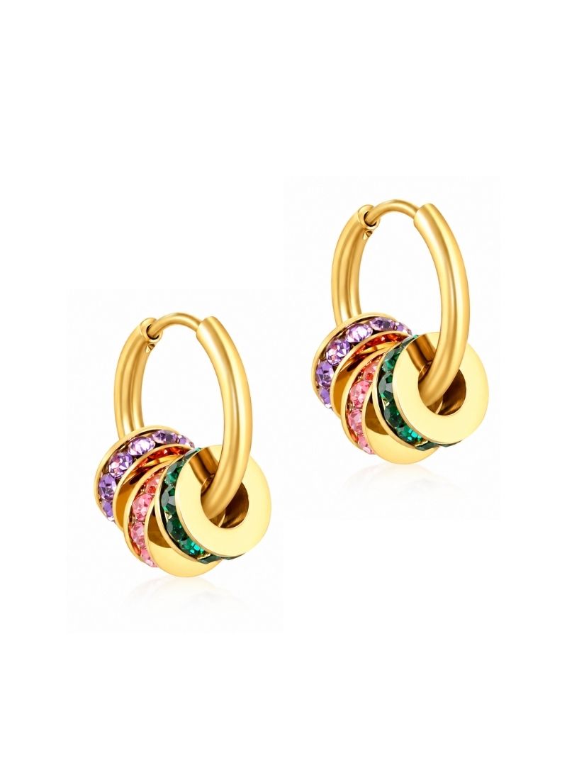 Trinity Glow Hoop Earrings