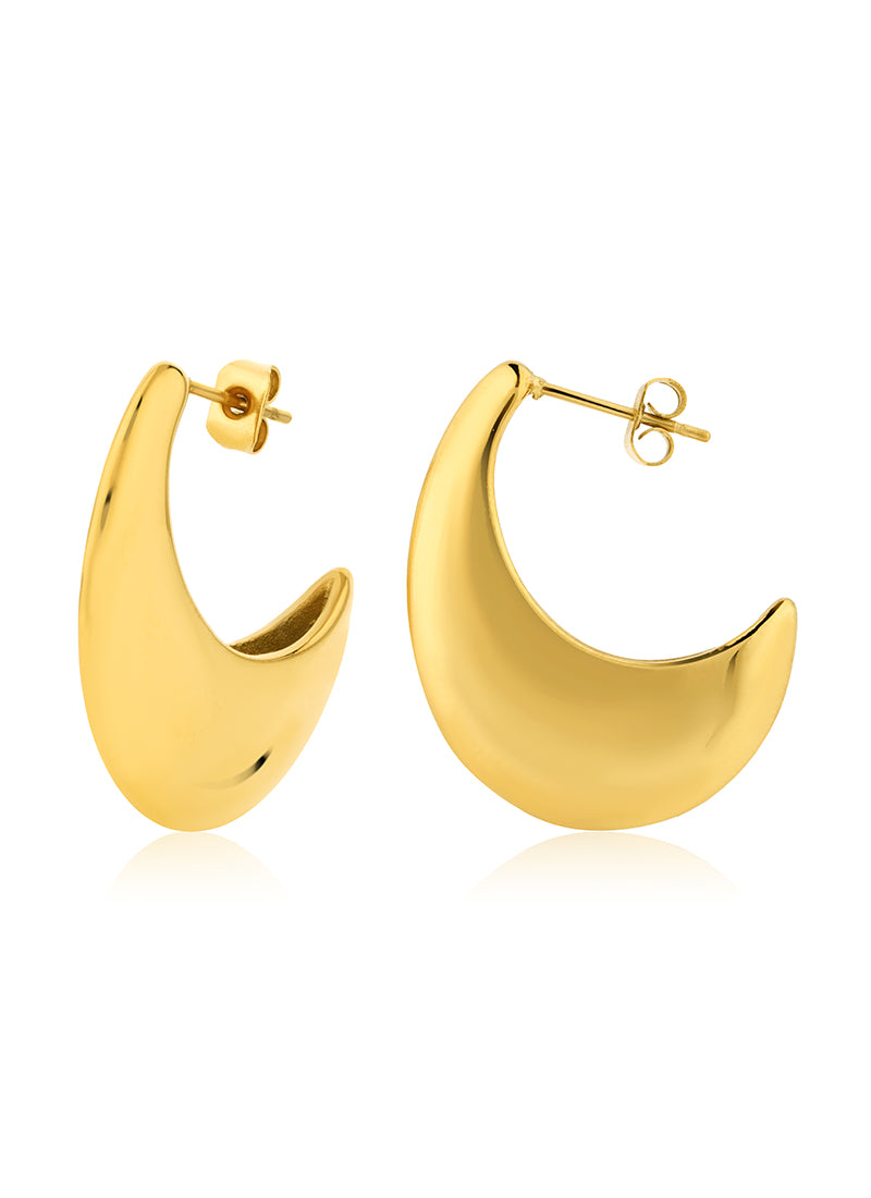 Golden Crescent Earrings