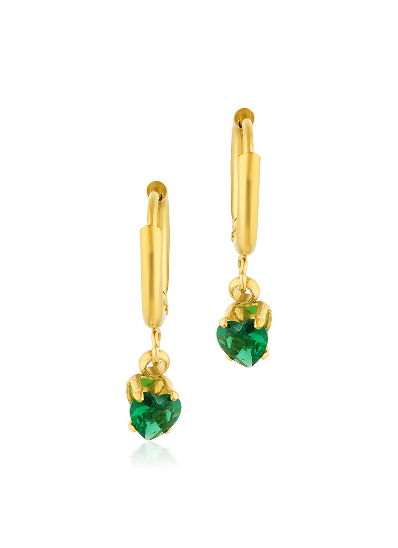Golden Gem Drop Earrings