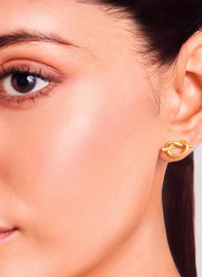 Minimal Gold Knot Studs