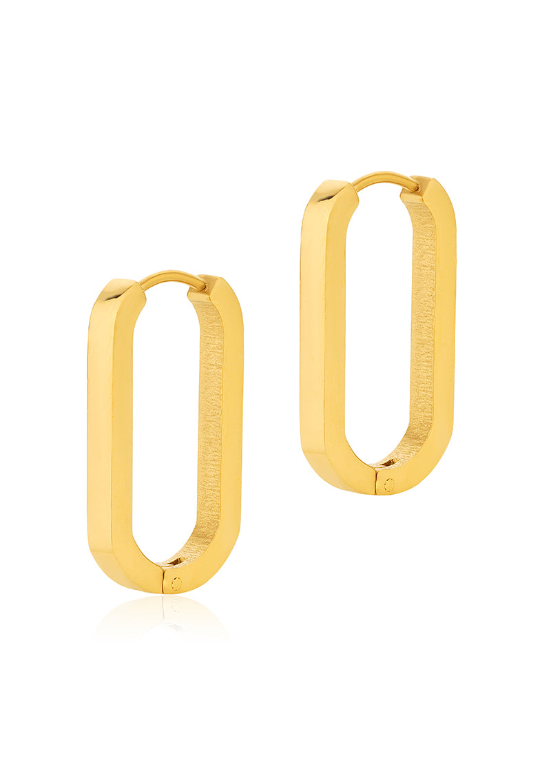 Golden Edge Hoop Earrings