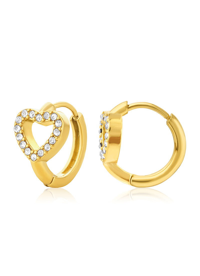 Twinkle Heart Hoop Huggies