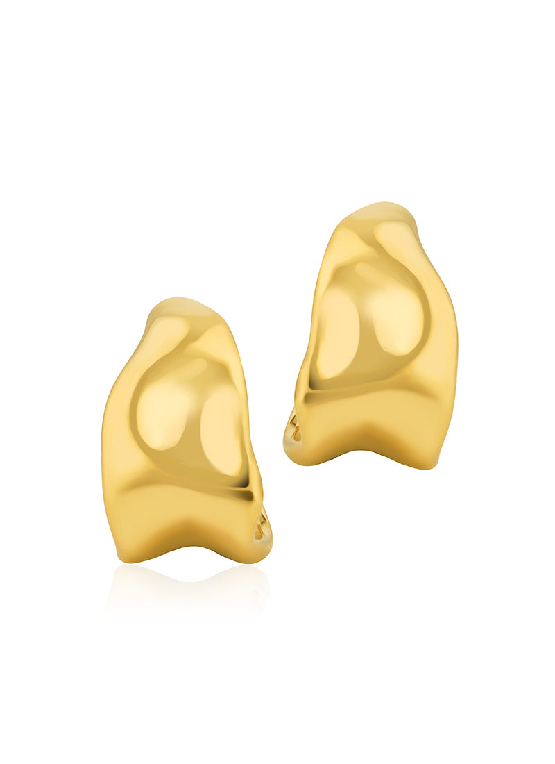Molten Fold Stud Earrings