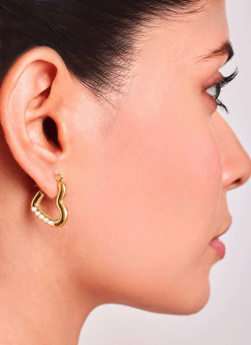 Golden Heart Glow Hoops