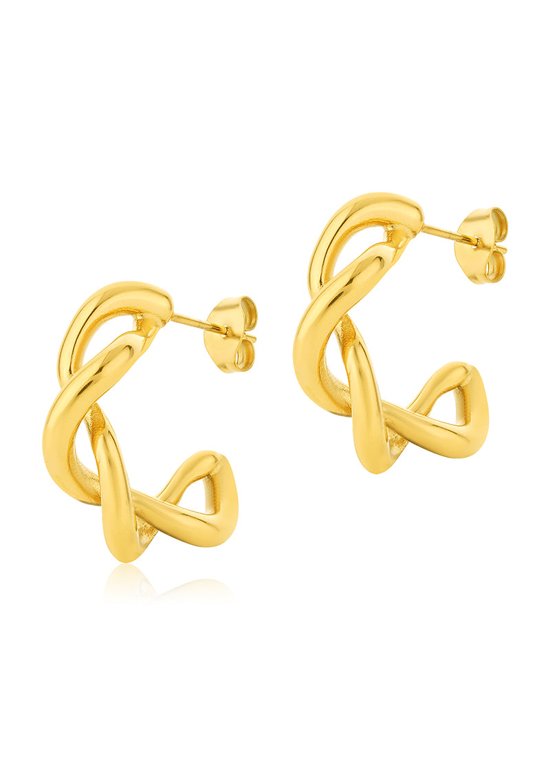 Sunny Spiral Hoop Earrings