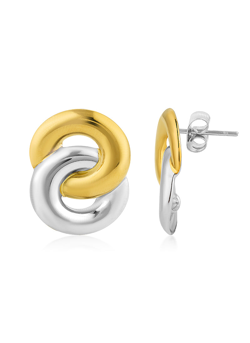 Dual Link Stud Earrings