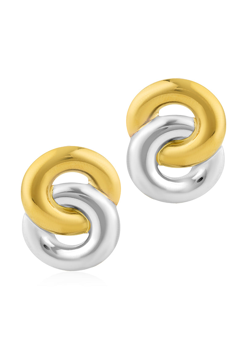 Dual Link Stud Earrings