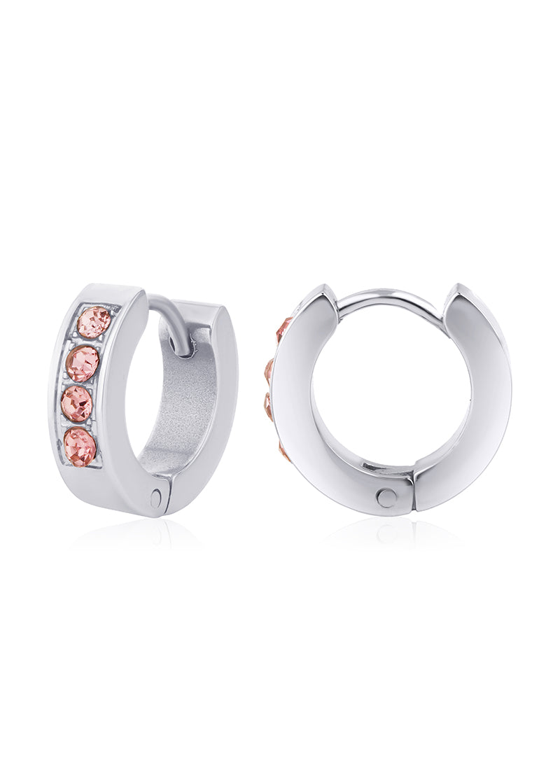 Blush Glow Huggie Hoops