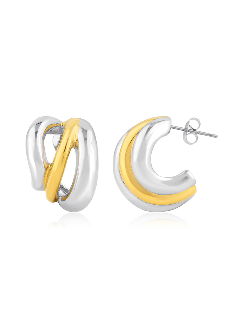 Interlink Hoop Earrings