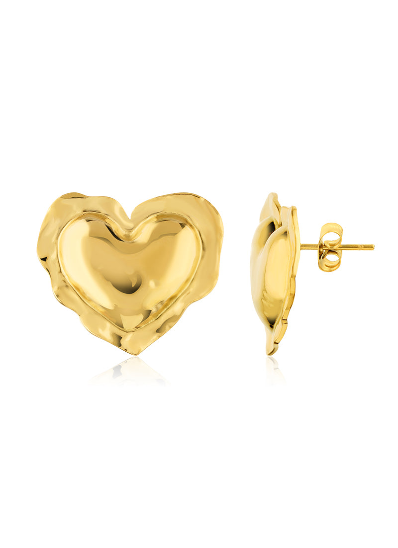 Sculpted Love Stud Earrings