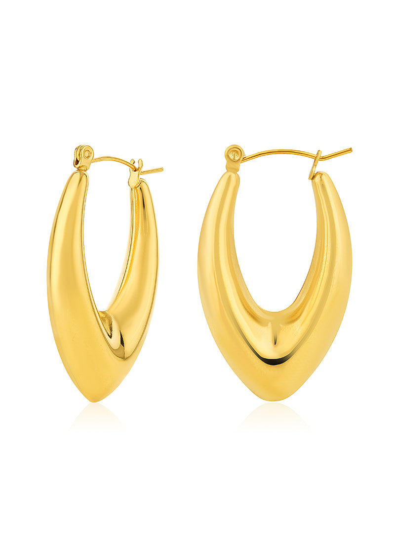 Golden Flow Hoop Earrings