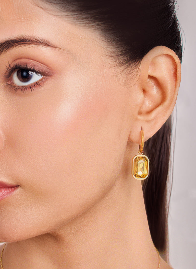 Luminous Prism Hoop Earrings