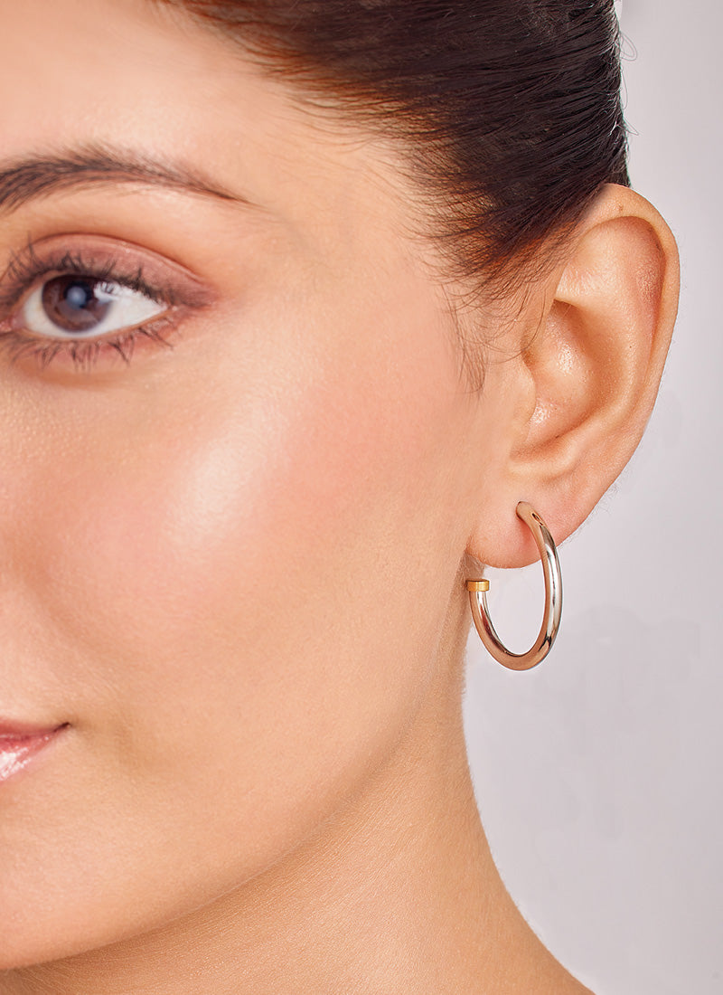 Silver Dawn Hoop Earrings