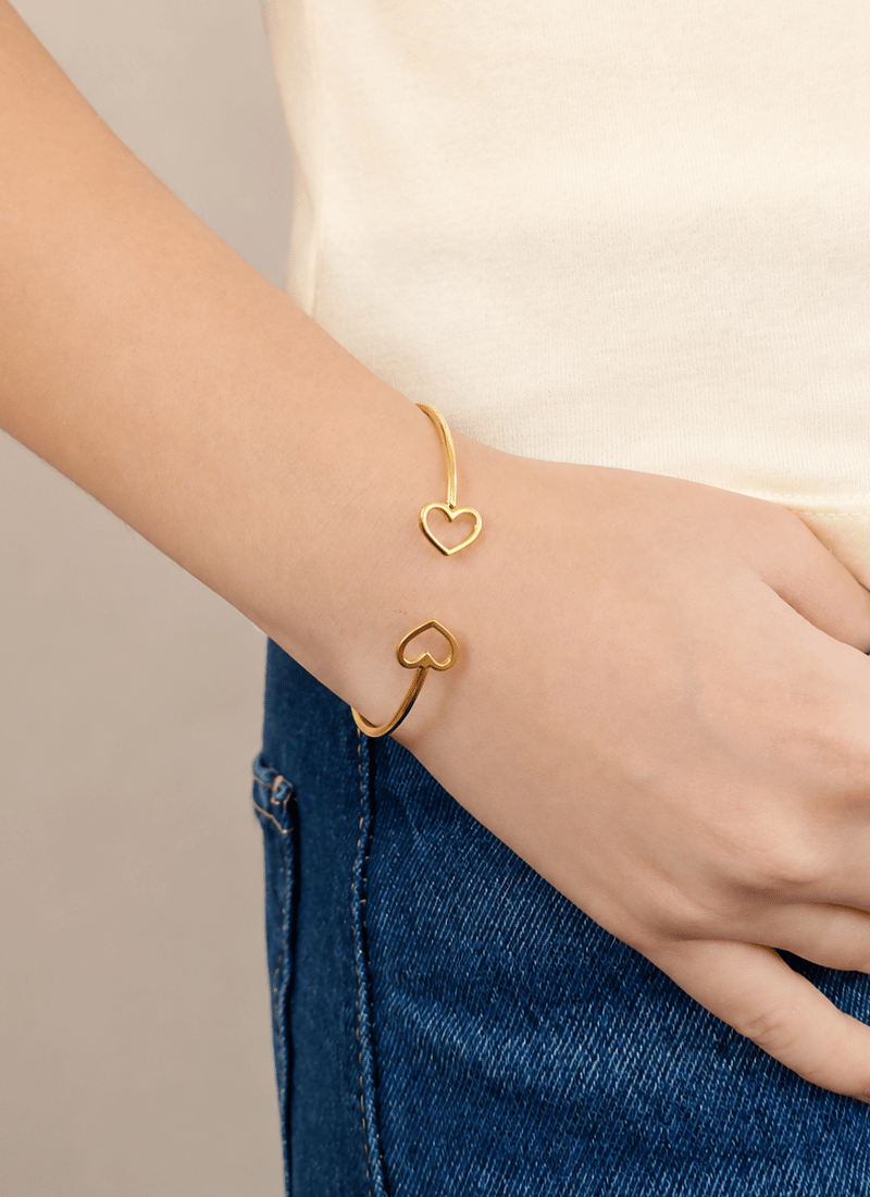 Golden Heart Cuff