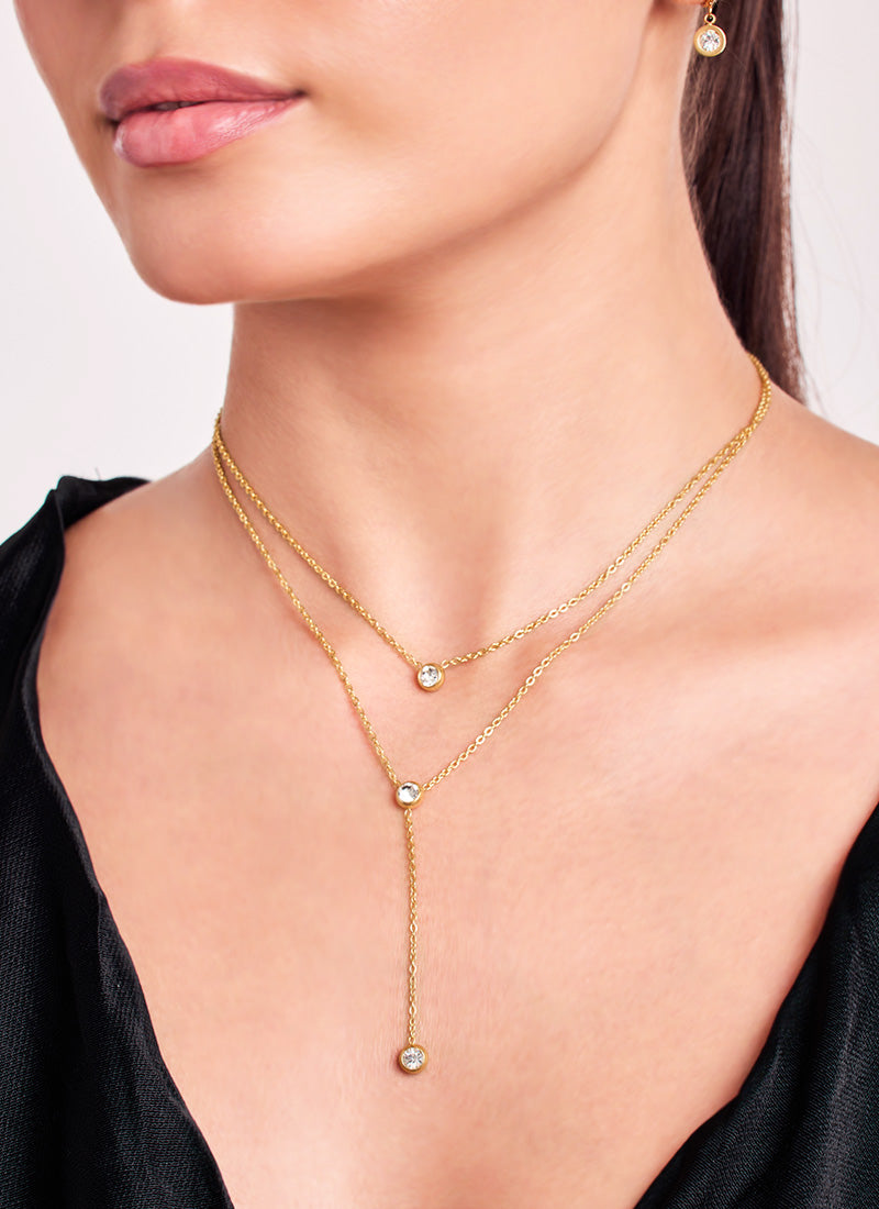 Crystal Drop Necklace