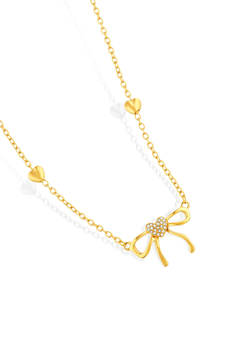 Crystal Bow Necklace