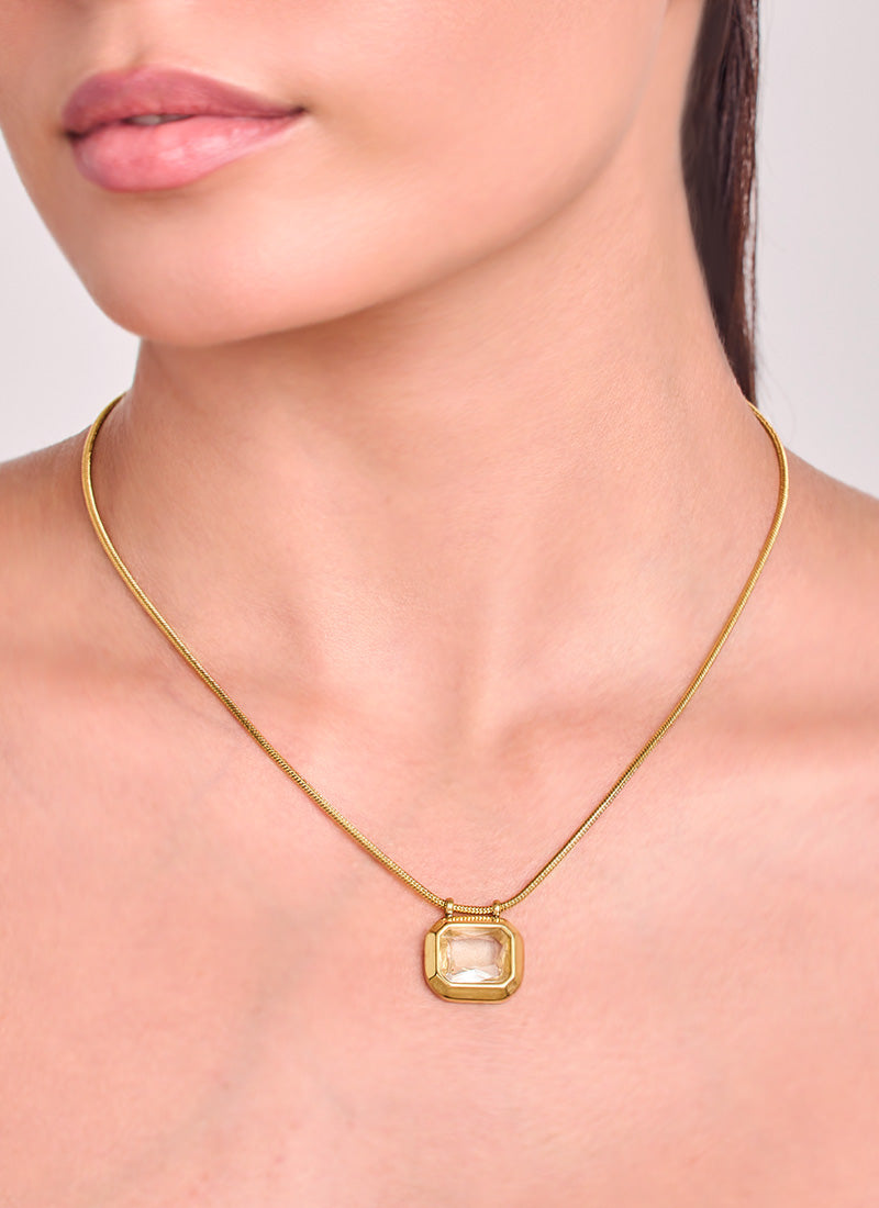Golden Frame Necklace