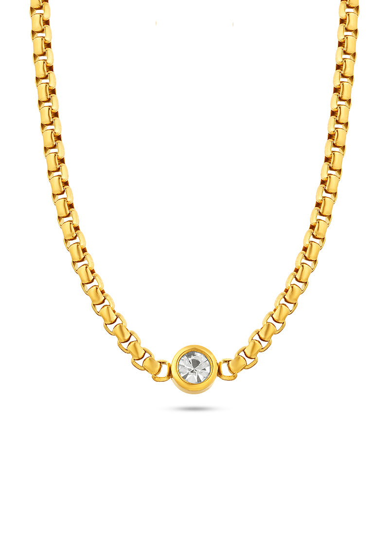 Crystal Box Chain Necklace:BYOS