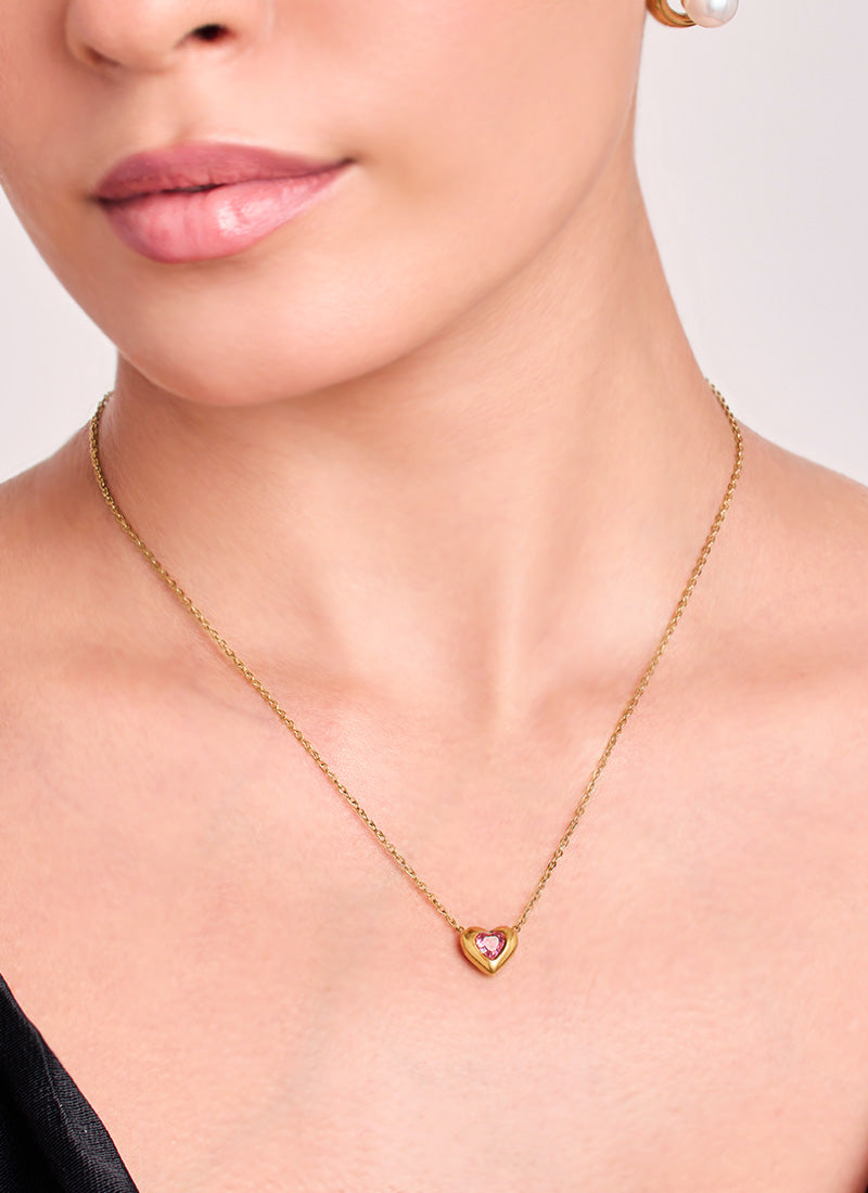 Blush Heart Necklace