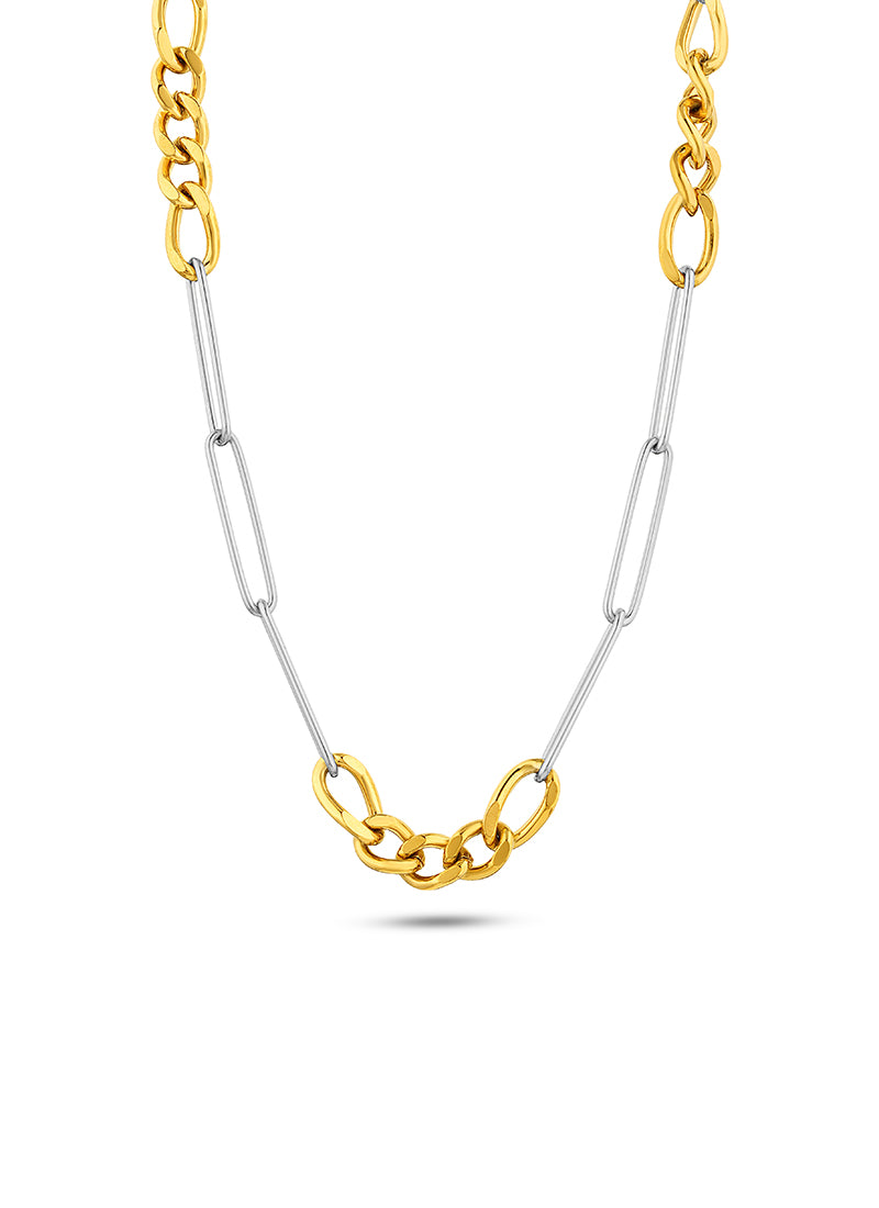 Dual Tone Clip Necklace