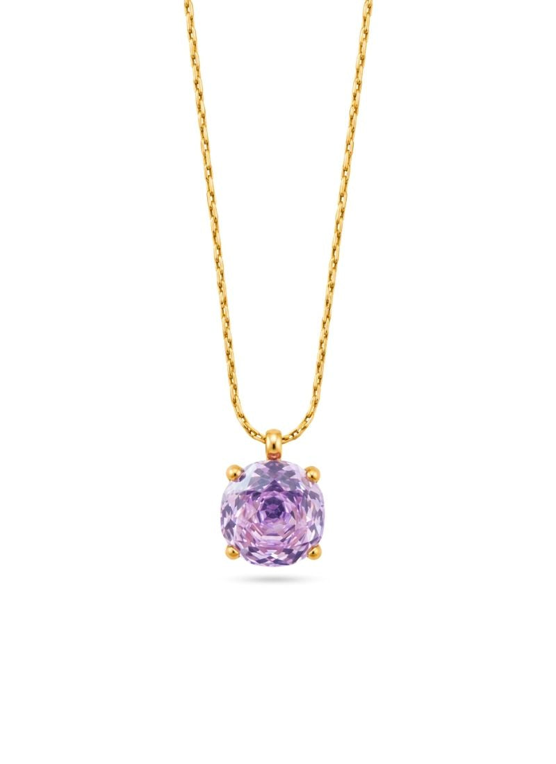 Bloom Rose Cut Necklace:Purple