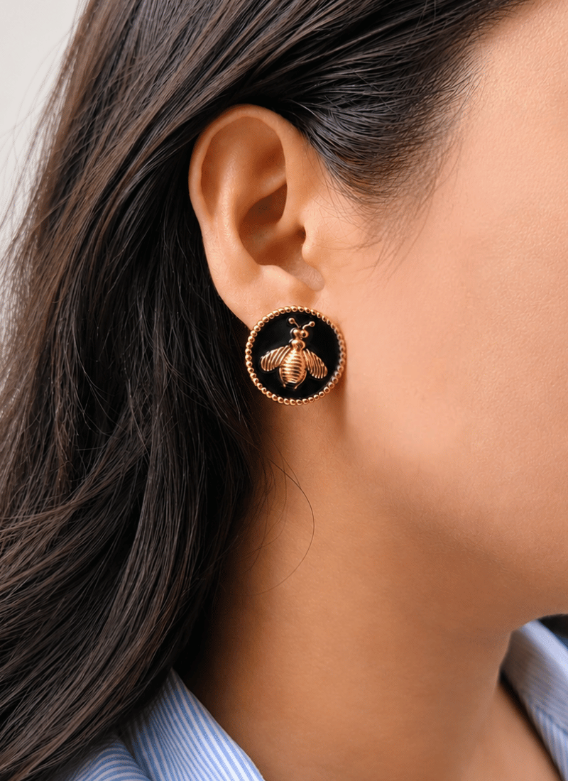 Noir Bee Earrings