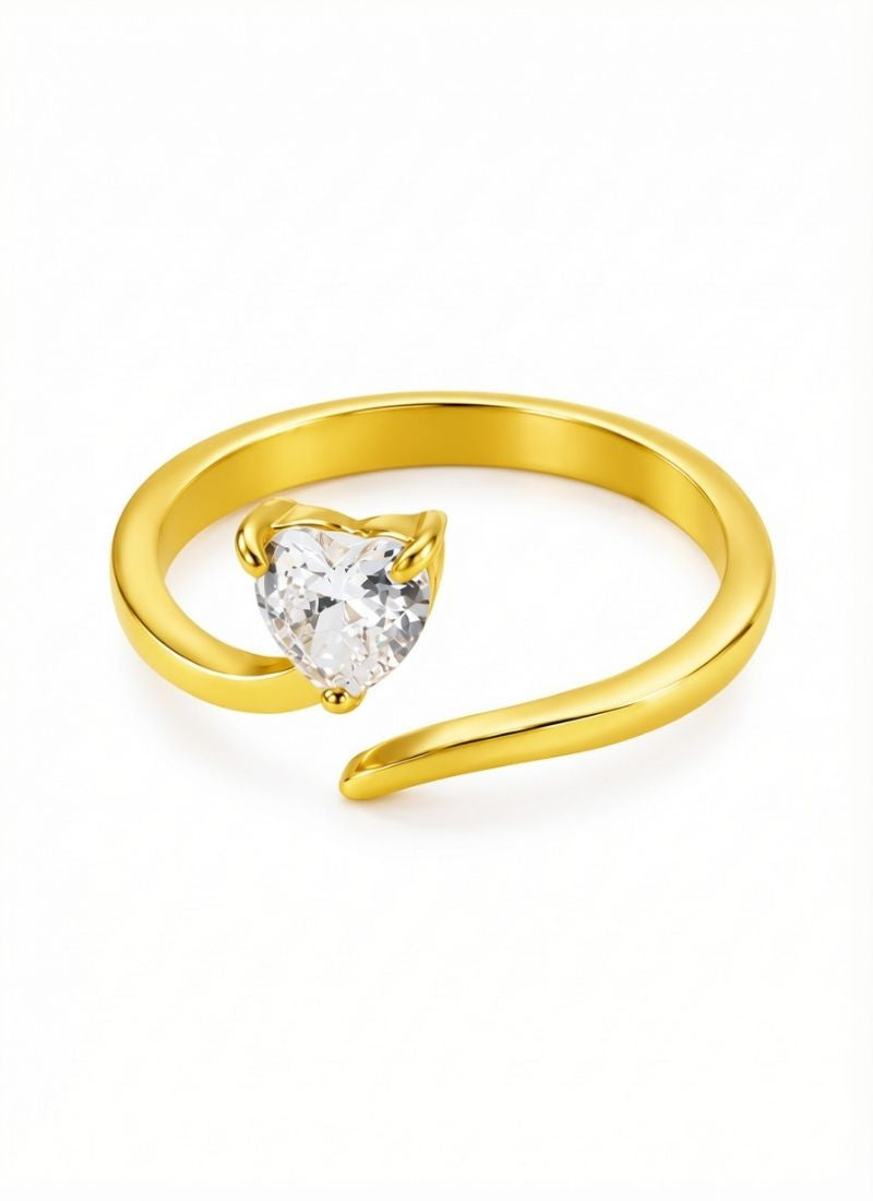 Modern Heart Curve Ring