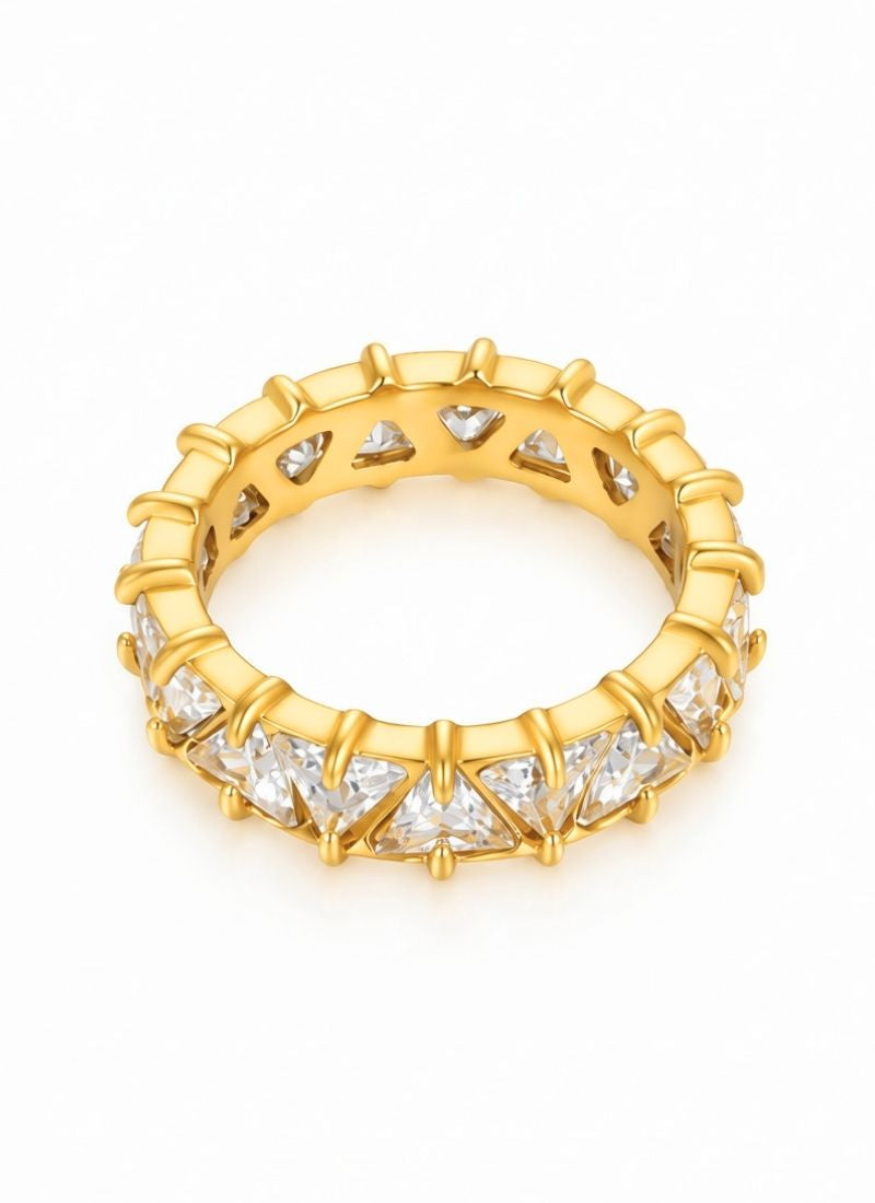 Golden Prism Band Ring