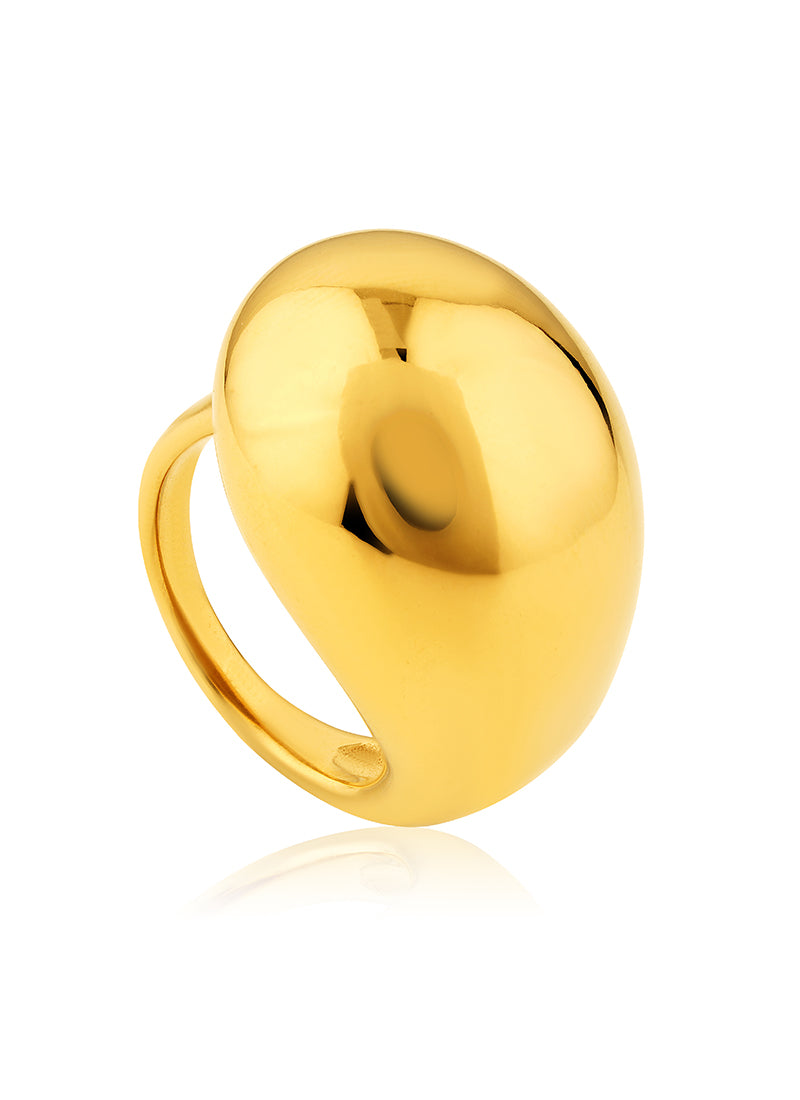 Auric Golden Wave Ring