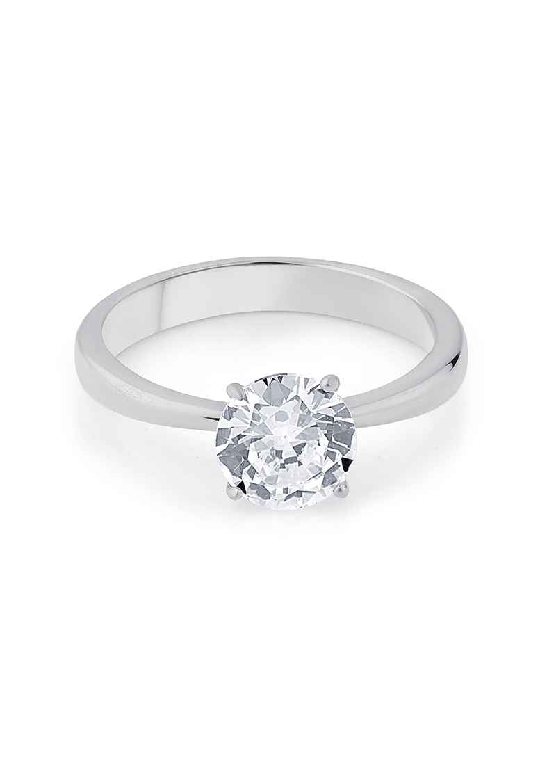 Everlight Solitaire Ring:BYOS-Silver