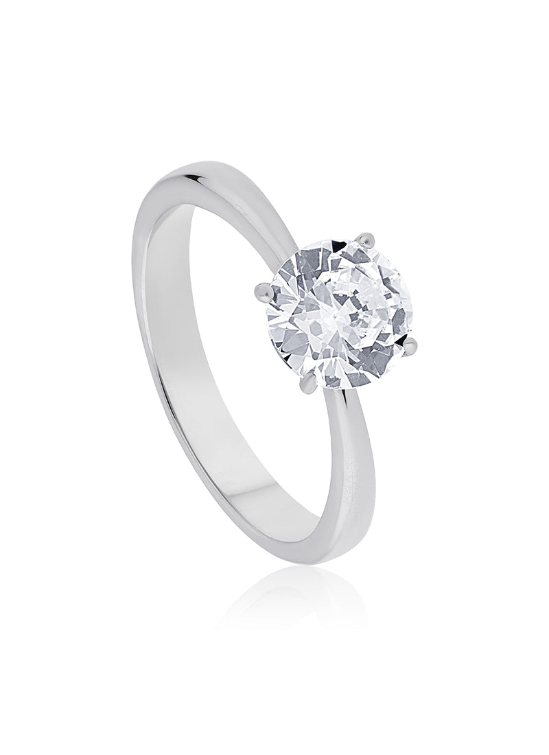 Everlight Solitaire Ring:BYOS-Silver
