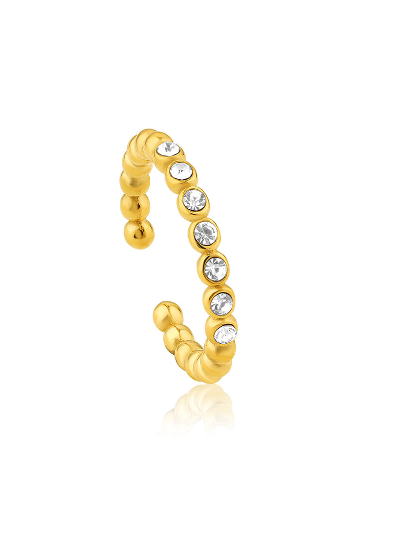 Gleam Bead Open Ring