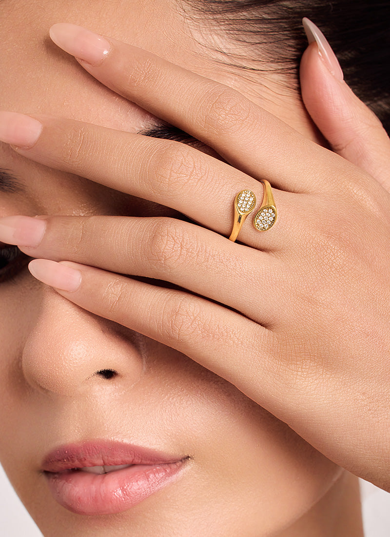 Twin Spark Loop Ring