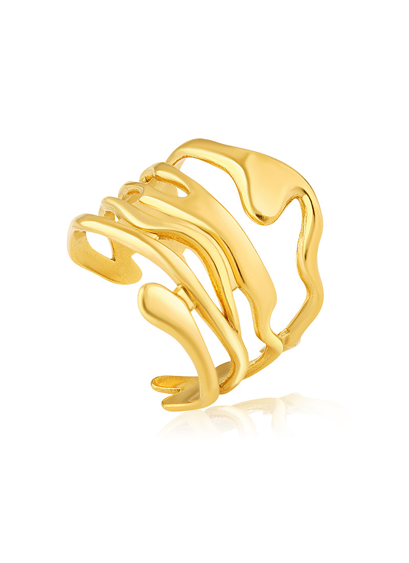 Golden Wave Ring