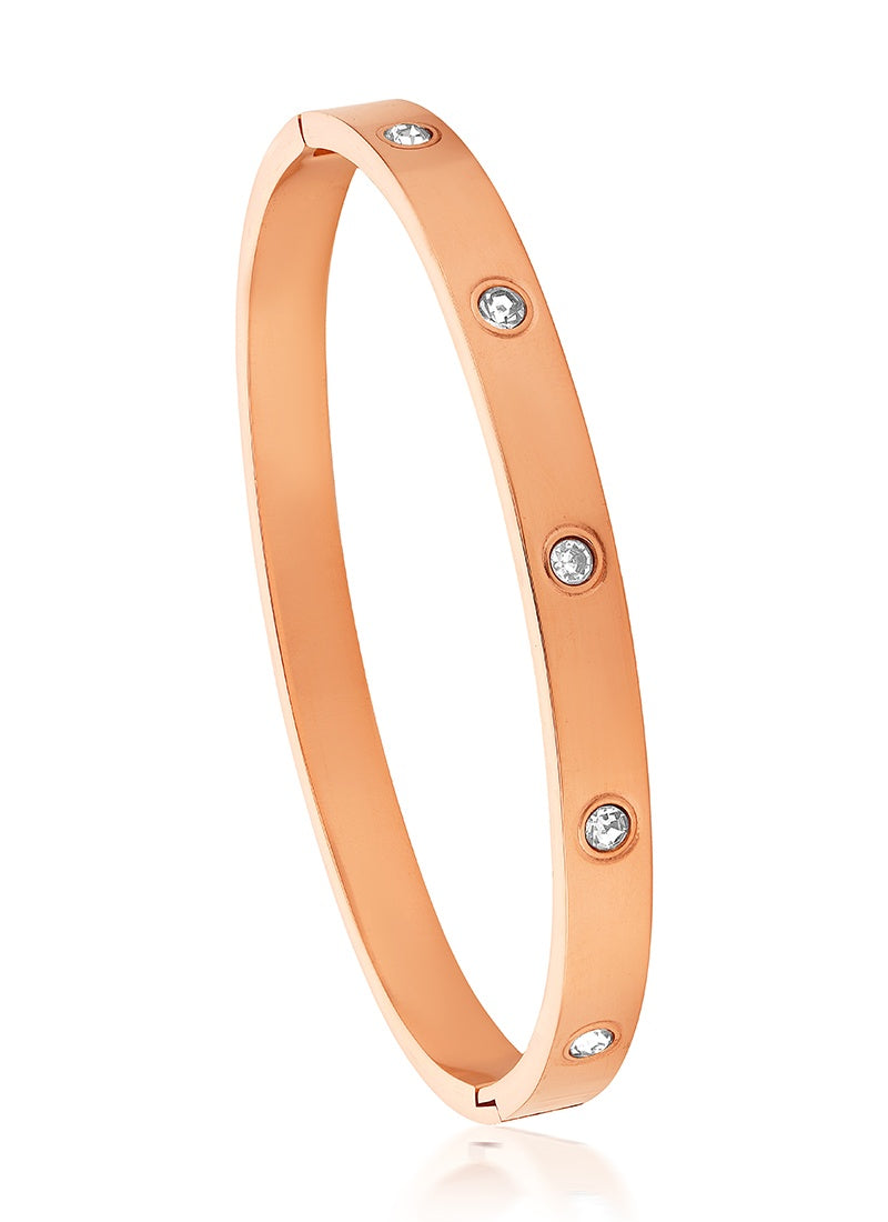 Crystal Orbit Bangle Bracelet