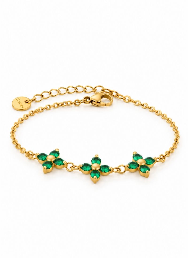 Emerald Petal Bracelet